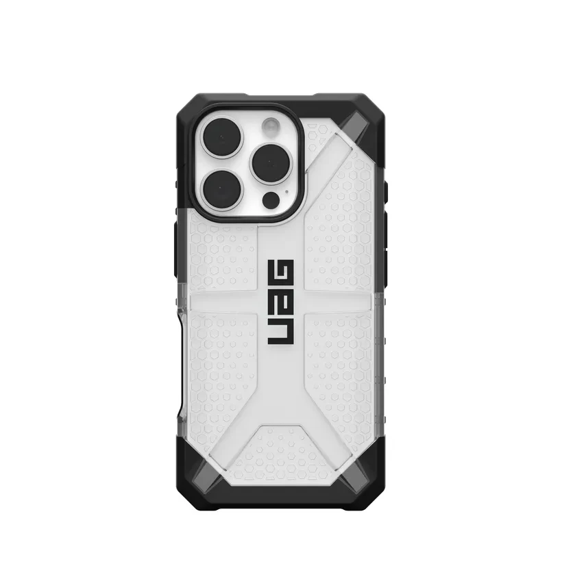 Чохол-бампер для телефону UAG Plasma для iPhone 16 Pro Прозорий з чорним