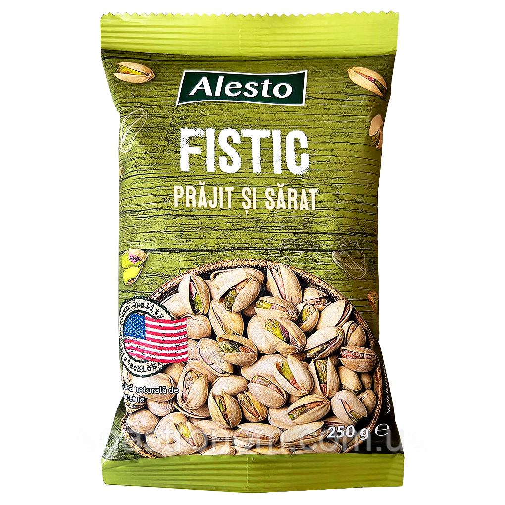 Фісташки солені Алесто Alesto 250g 30шт/ящ (Код: 00-00003761)