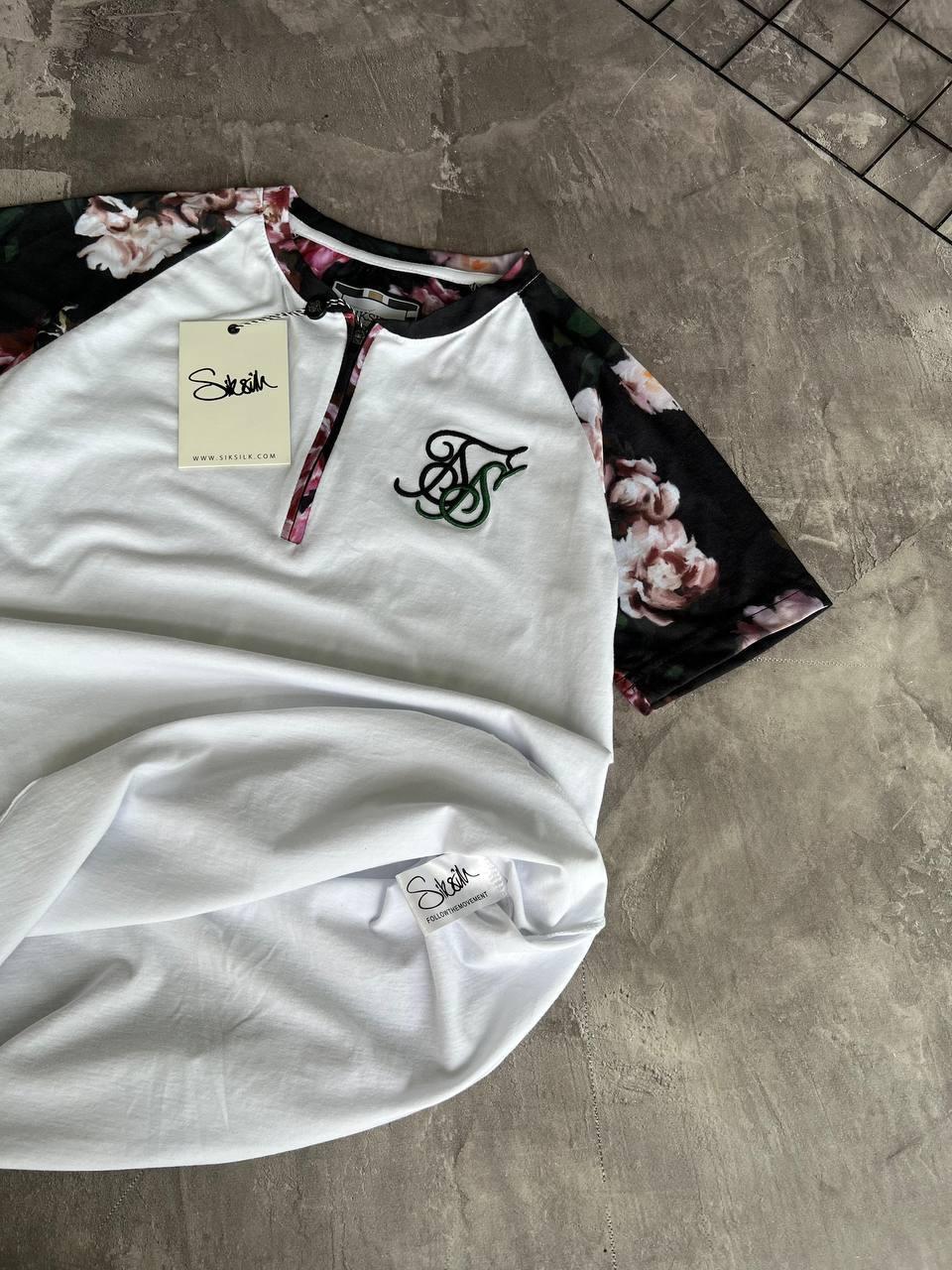 Чоловіча футболка Sik Silk M112 біла, фото 1