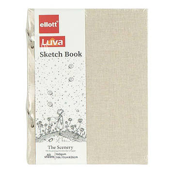 Скетчбук блокнот для малювання А5 - 60 аркушів на кільцях 19*26 см