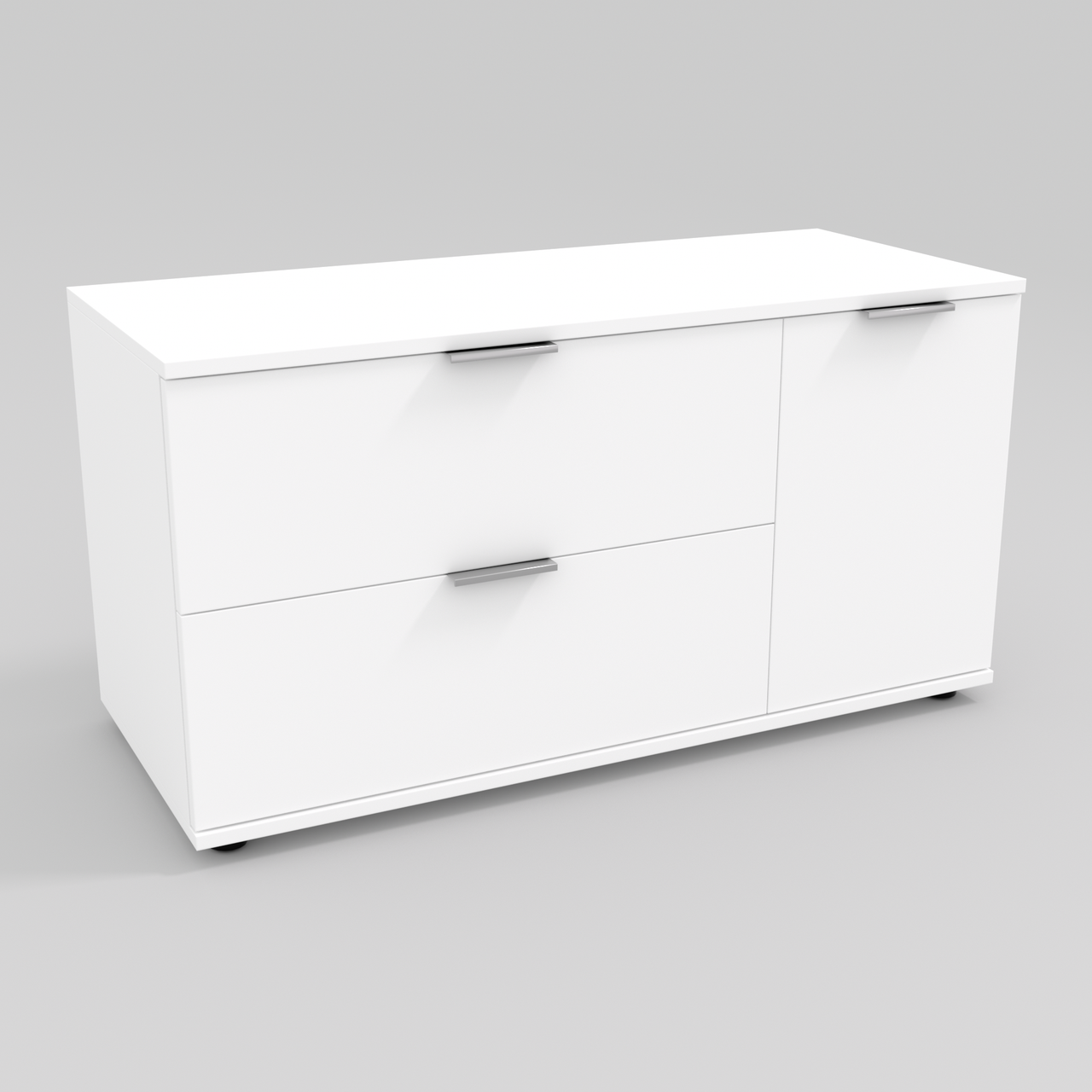 Стильна тумба під телевізор, закрита тумба під ТВ із дверцятами та шухлядами 1000 мм Ketrin K-11 Континент, фото 1