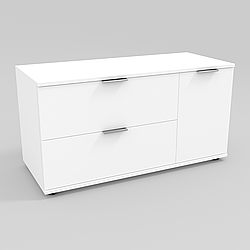 Стильна тумба під телевізор, закрита тумба під ТВ із дверцятами та шухлядами 1000 мм Ketrin K-11 Континент