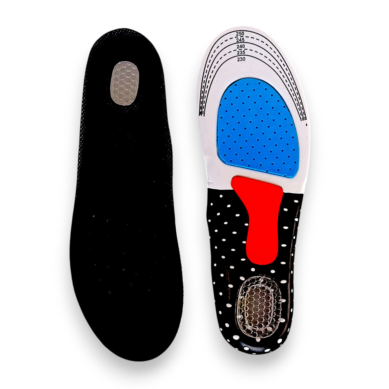 Устілки ортопедичні ActiveStep 35-40 (23-26.5 см) з антишоковим захистом п'яти, чорний, фото 1