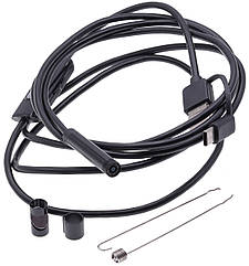Цифровий ендоскоп Inskam HD 3 в 1 камера USB/micro-USB/Type-C d8мм жорсткий дріт 2 м