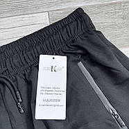 Шорти чоловічі трикотаж батали Kenalin, розміри 5XL-8XL, чорні, 1412-11, фото 4