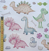 Вінілові наклейки Динозаври на відпочинку (лист 30 х 90 см) б249-21 ZLJ, фото 5