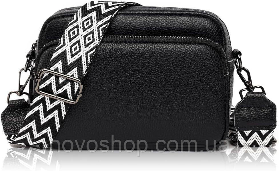 Жіноча сумка GSenhui Crossbody з натуральної шкіри невелика сумка через плече з широким ремінцем