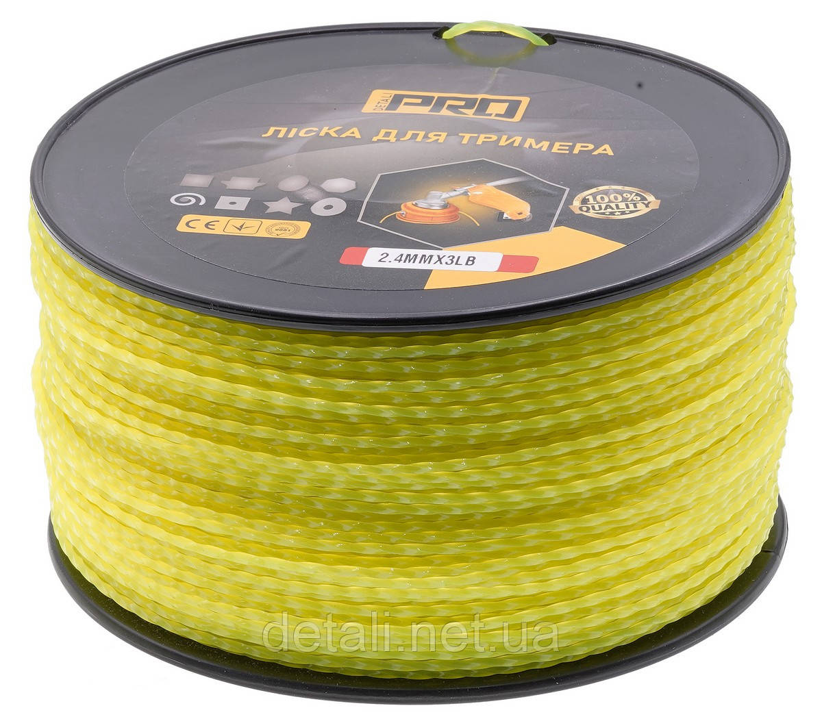 Ліска косильна спіраль d2.4 мм 3 LB (346 м)