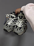 Чорнo-сірі демісезонні текстильні жіночі кросівки Adidas Vento XLG RUNNER  GREY / BLACK Венто шкіра сітка, фото 5