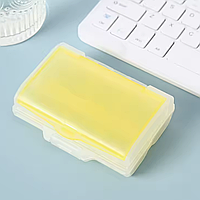 Контейнер для ліків і таблеток, бокс для дрібниць, пластиковий органайзер для зберігання, 10×10×5см, yellow