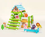 Дерев’яний конструктор з фігурками тварин та транспорту 120 деталей, фото 3