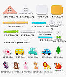 Дерев’яний конструктор з фігурками тварин та транспорту 120 деталей, фото 5