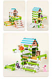 Дерев’яний конструктор з фігурками тварин та транспорту 120 деталей, фото 6