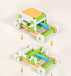 Дерев’яний конструктор з фігурками тварин та транспорту 120 деталей, фото 8