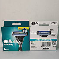 Касети для гоління чоловічі Gillette Mach 3 6 шт ( Жиллет Мак 3 оригінал)
