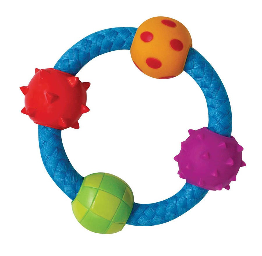 Іграшка для собак "Канат-кільце з м'ячиками" Petstages Multi Texture Chew Ring арт. 123