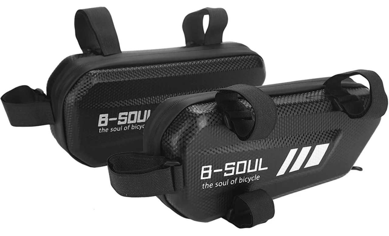 Кофр B-Soul сумка на раму мотоцикла, комплект 2 штуки - Black, фото 1