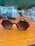 Фіолетові сонцезахисні круглі окуляри пастикові, фото 10