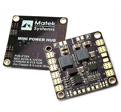 Розподільна плата Matek MINI POWER HUB з беками на 5V і 12V