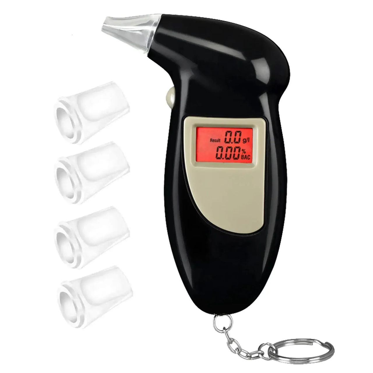 Персональний кишеньковий алкотестер із мундштуками, Digital Breath Alcohol Tester/ Цифровий алкотестер