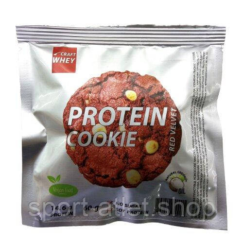 Протеїнове печиво Craft Whey Protein Cookie 60 грам, Red Velvet, фото 1