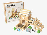 Дерев’яний конструктор Веселий зоопарк з фігурками 110 шт, фото 2