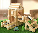 Дерев’яний конструктор Веселий зоопарк з фігурками 110 шт, фото 7