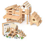 Дерев’яний конструктор Веселий зоопарк з фігурками 110 шт, фото 8