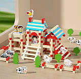Дерев’яний конструктор Моя Ферма з фігурками 105 деталей + 13 фігур, фото 2