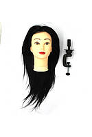 Манекен навчальний для перукарів з штучним волосcям Брюнет 50-55см+штатив SPL 518/C-1
