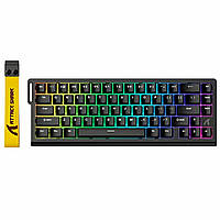 Дротова механічна клавіатура Attack Shark 68HE, Hot-Swap, магнітні перемикачі Kailh Box Pink, PBT-клавіші, RGB-підсвітка,