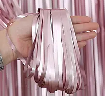 Шторка-завіса з фольги для фотозони "Сатин пудрова", 2 х 1 м, фото 1