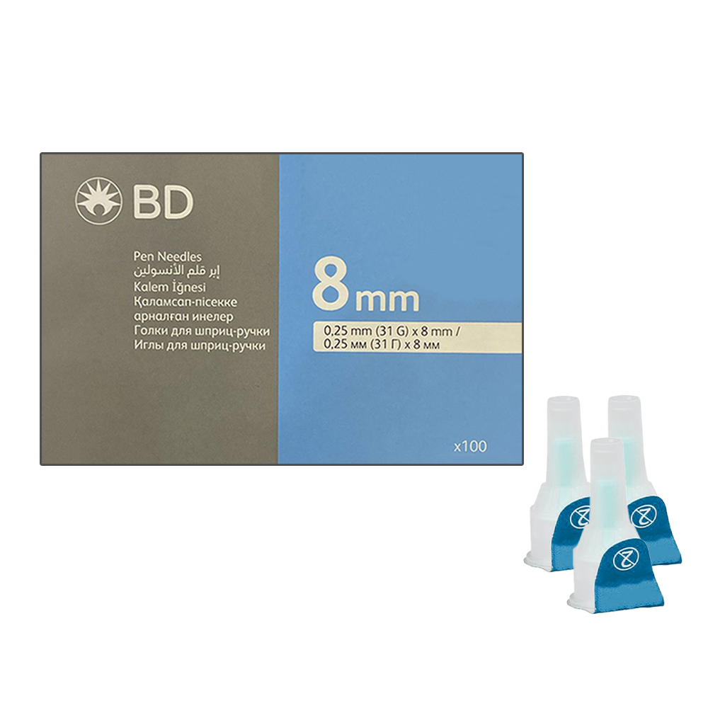 Голки для інсулінових шприців BD Micro-Fine Thin 8 мм (31G x 0,25 мм)/300 штук