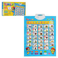 7031 Інтерактивний плакат "Букварик" Joy Toy: абетка, що говорить українською мовою