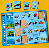 Сортер дерев'яний вкладиш, старша група садіку асоціації види транспорту ПСД096