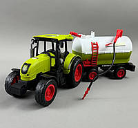 727-11/12/16 Трактор з причепом та бочкою, 3 види, інерційний механізм, у слюді