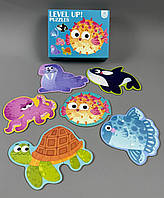 Пазлы для самых маленьких "Морские животные" С15029, 5 элементов, в коробке 20×15×5 см