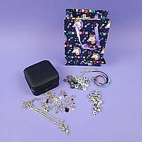 Набір прикрас для дівчинки 4977 G браслети типу пандора в коробці