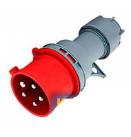 025 Силова вилка 3P+N+PE 32А G-SLEE-024k IP44, для 380 В GISELT, переносна, роз'єм