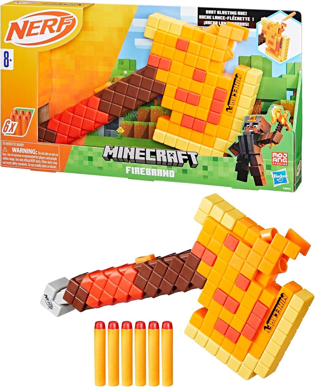 Бластер-сокира NERF Minecraft Firebrand Nerf Minecraft Firebrand бластер сокира Майнкрафт F8953
