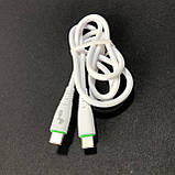 Кабель Type-C/Type-C 4you Elbe (3A, silicon) White, фото 3