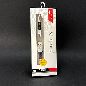 Кабель Usb Type-C 4you Florida (2A, silicon, білий)