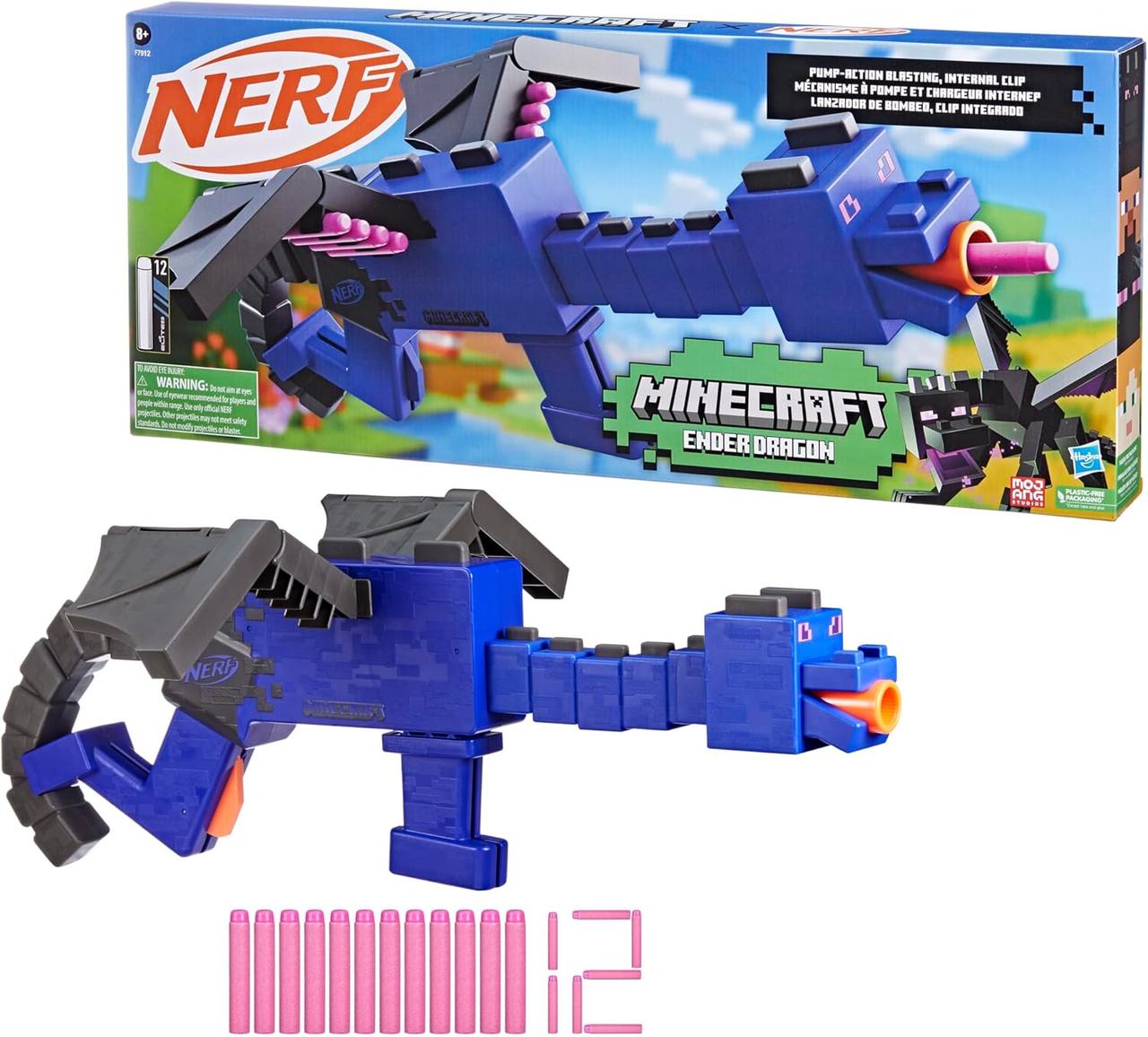 Бластер Майнкрафт Дракон Ендер Nerf Minecraft Ender Dragon Hasbro Бластер іграшковий ​NERF ​Minecraft F7912