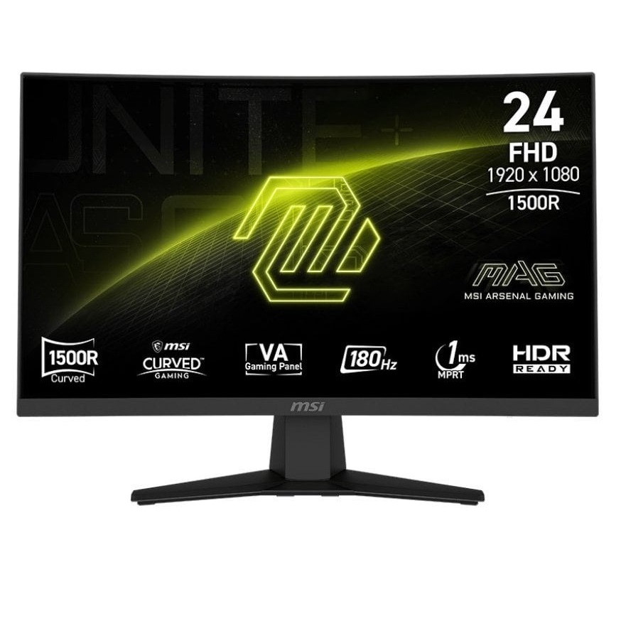 Монітор MSI 23.6" MAG 244C VA Black Curved 180Hz, фото 1