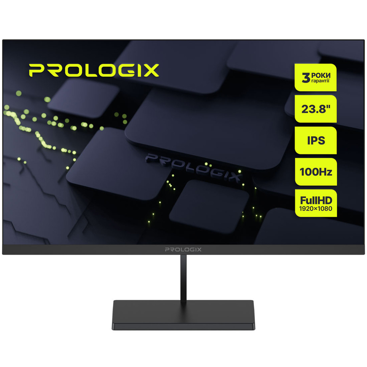 Топовий монітор Prologix 23.8" PL2425HF — IPS, 100 Гц, 1 мс, Full HD для дому та офісу, фото 1