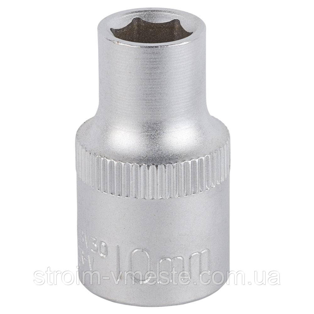 Насадка шестигранна коротка 1/2" 10 мм CrV mid SIGMA (6071101), фото 1