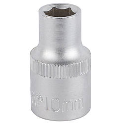 Насадка шестигранна коротка 1/2" 10 мм CrV mid SIGMA (6071101)