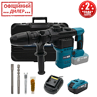 Акумуляторний безщітковий перфоратор PROFI-TEC GRT PBH5620 POWERLine (1 акб 8 А·год, ЗП, SDS-MAX, 5.6 Дж)