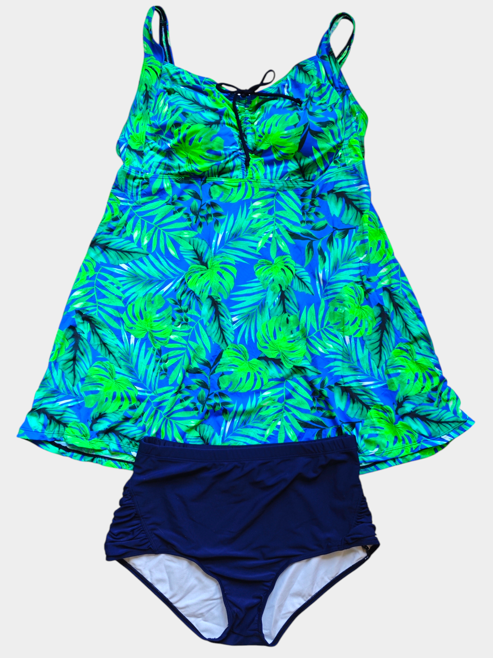 Купальник танкіні Sisianna 318001-29 синій-зелений 54 56 58 60 62  розмір