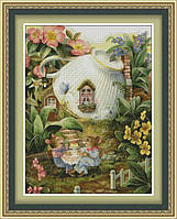 Набір для вишивання хрестиком - Lady Di - Мишаче чаювання в саду Ж-002